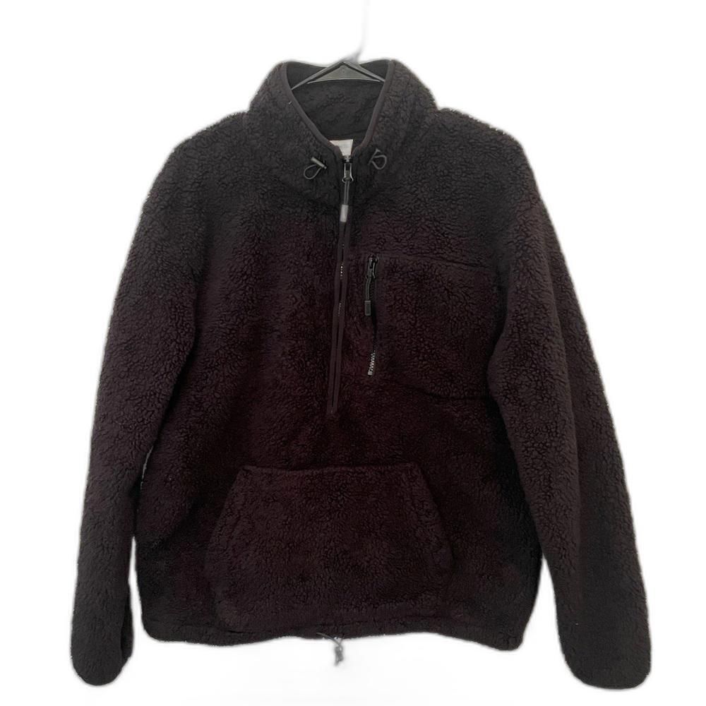 Victoria Secret Pink Half Zip Black Sweater Women’s Size Medium